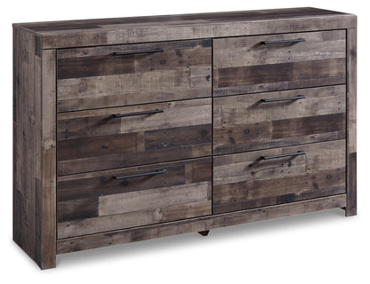 Derekson Multi Gray Queen Panel Headboard, Dresser, Chest and Nightstand - B200B56
