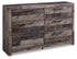 Derekson Multi Gray Queen Panel Headboard, Dresser, Chest and Nightstand - B200B56