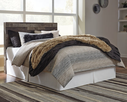 Derekson Multi Gray Queen Panel Headboard, Dresser, Chest and Nightstand - B200B56