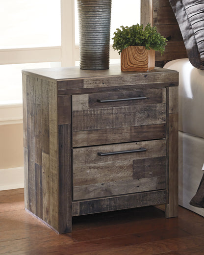 Derekson Multi Gray Queen Panel Headboard, Dresser, Chest and Nightstand - B200B56