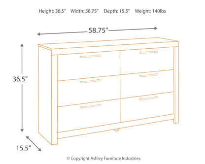 Derekson Multi Gray Queen Panel Headboard, Dresser, Chest and Nightstand - B200B56