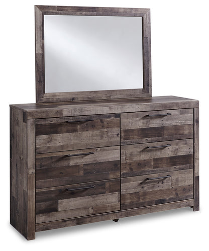 Derekson Multi Gray Queen Panel Headboard, Dresser, Mirror and Nightstand - B200B45