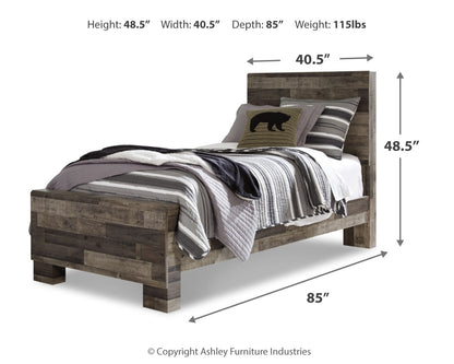 Derekson Multi Gray Twin Panel Bed and Chest - B200B66