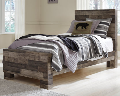 Derekson Multi Gray Twin Panel Bed and Chest - B200B66