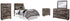 Derekson Twin Panel Headboard Bed with Mirrored Dresser, Chest and Nightstand in Multi Gray - PKG003473