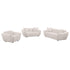 Destino 3-piece Chenille Splayed Arm Sofa Set Greige - 509301-S3