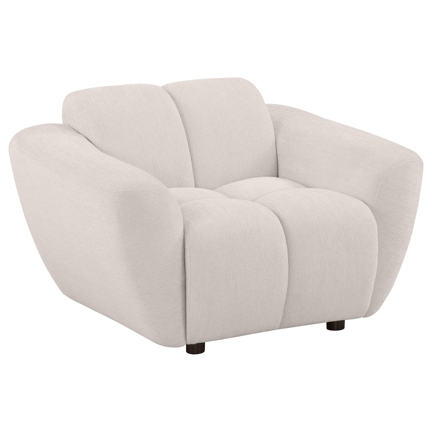 Destino Chenille Upholstered Splayed Arm Accent Chair Greige - 509303
