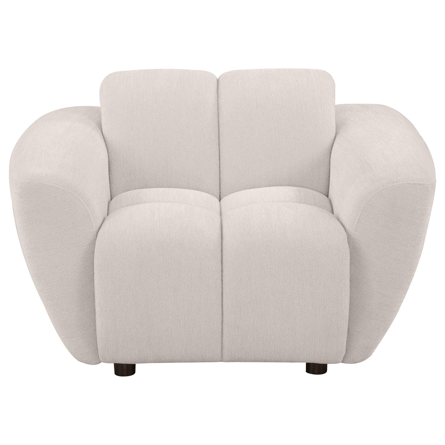 Destino Chenille Upholstered Splayed Arm Accent Chair Greige - 509303
