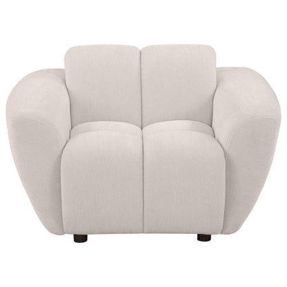 Destino Chenille Upholstered Splayed Arm Accent Chair Greige - 509303