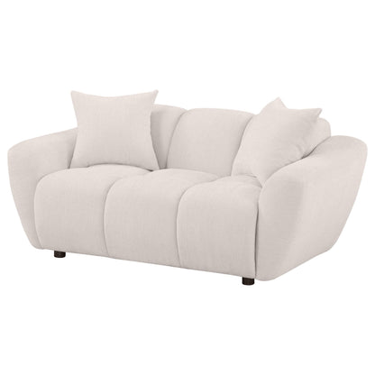 Destino Chenille Upholstered Splayed Arm Loveseat Greige - 509302
