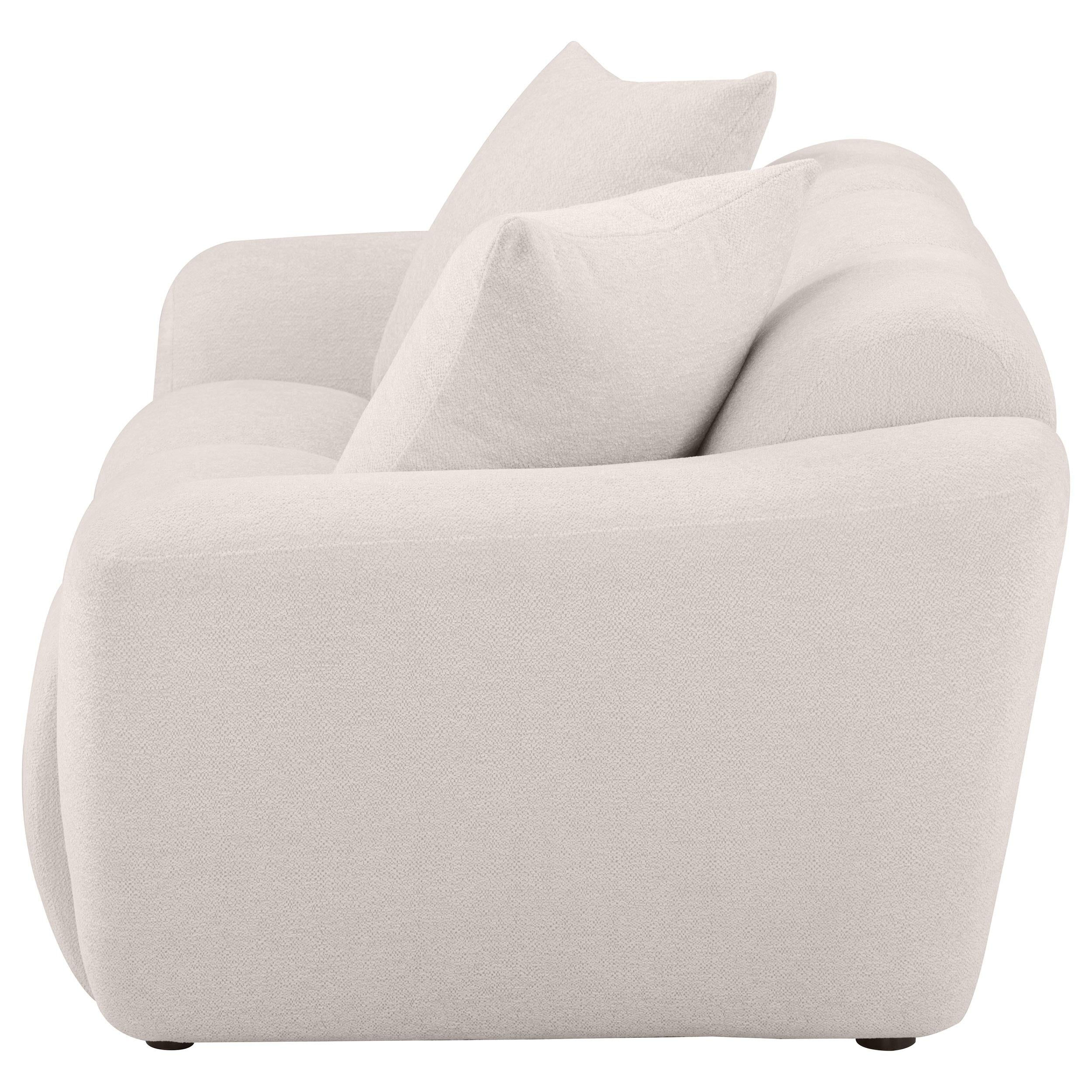 Destino Chenille Upholstered Splayed Arm Loveseat Greige - 509302