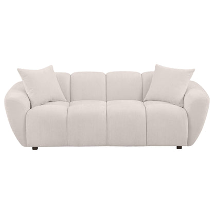 Destino Chenille Upholstered Splayed Arm Sofa Greige - 509301
