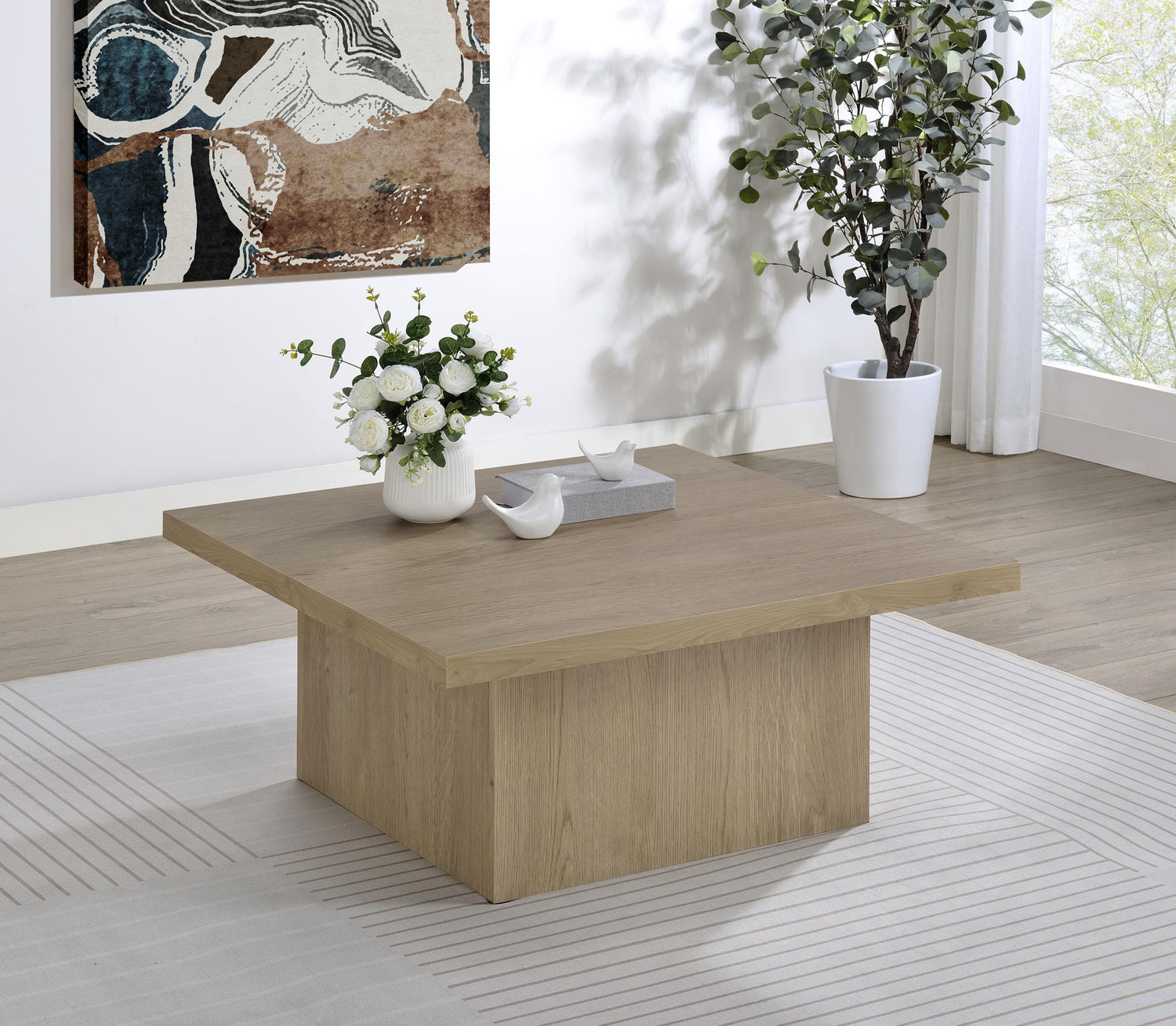 Devar Square Engineered Wood Cocktail Coffee Table Latte - 710918