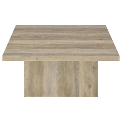 Devar Square Engineered Wood Coffee Table Distressed Pine - 710878