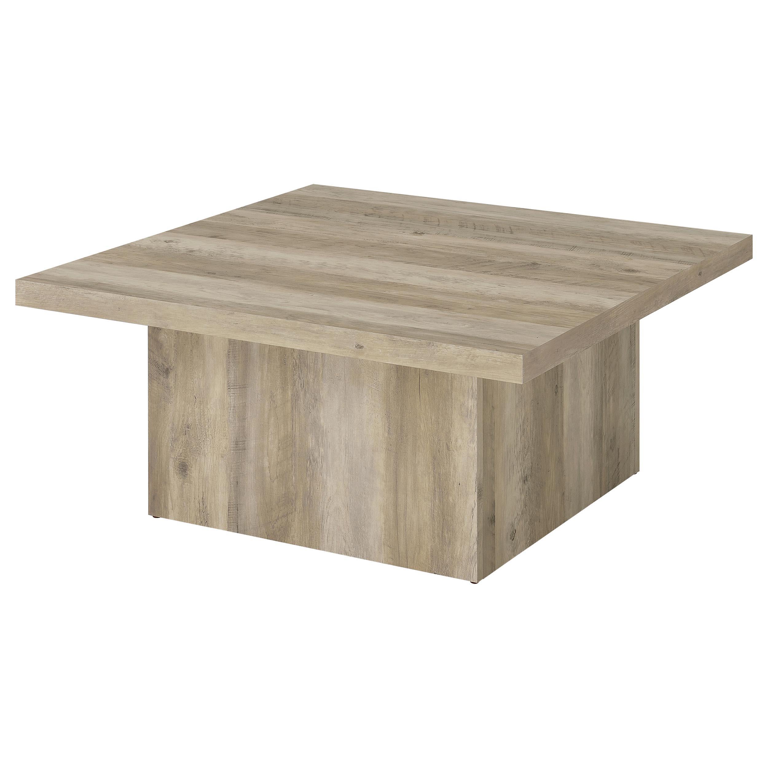Devar Square Engineered Wood Coffee Table Distressed Pine - 710878