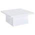 Devar Square Engineered Wood Coffee Table White High Gloss - 710898