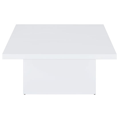 Devar Square Engineered Wood Coffee Table White High Gloss - 710898