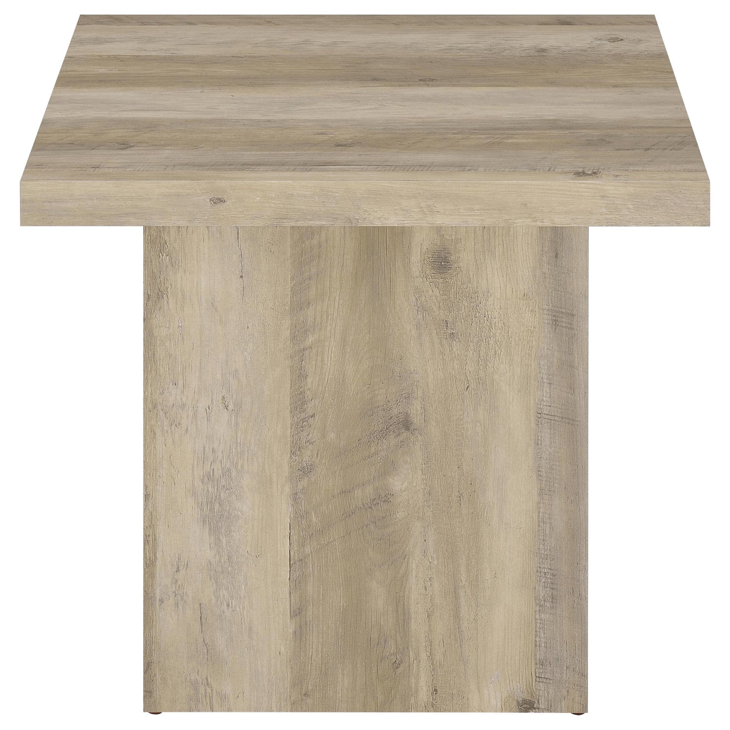 Devar Square Engineered Wood End Table Distressed Pine - 710877