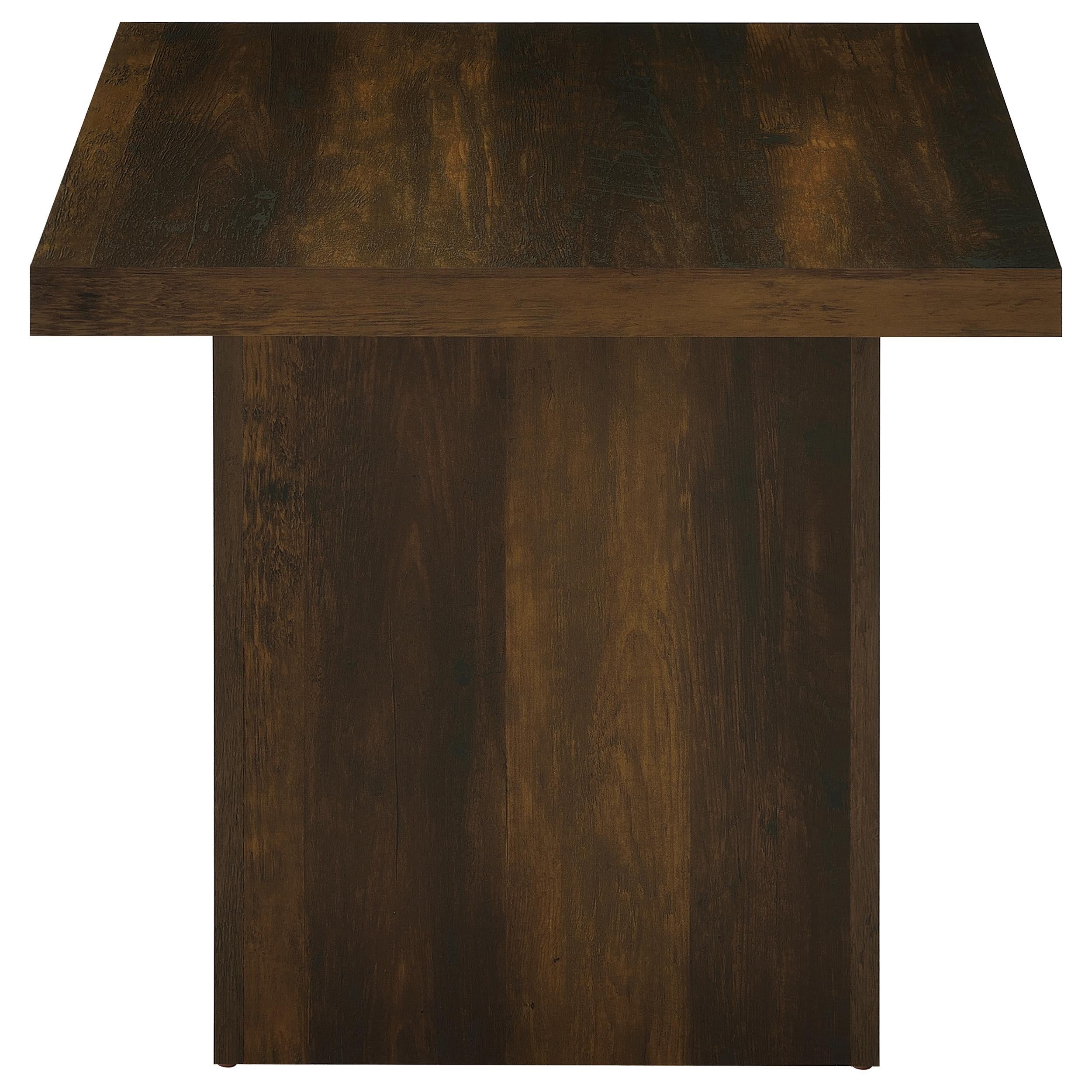 Devar Square Engineered Wood Side End Table Dark Pine - 710887