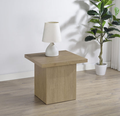 Devar Square Engineered Wood Side End Table Latte - 710917