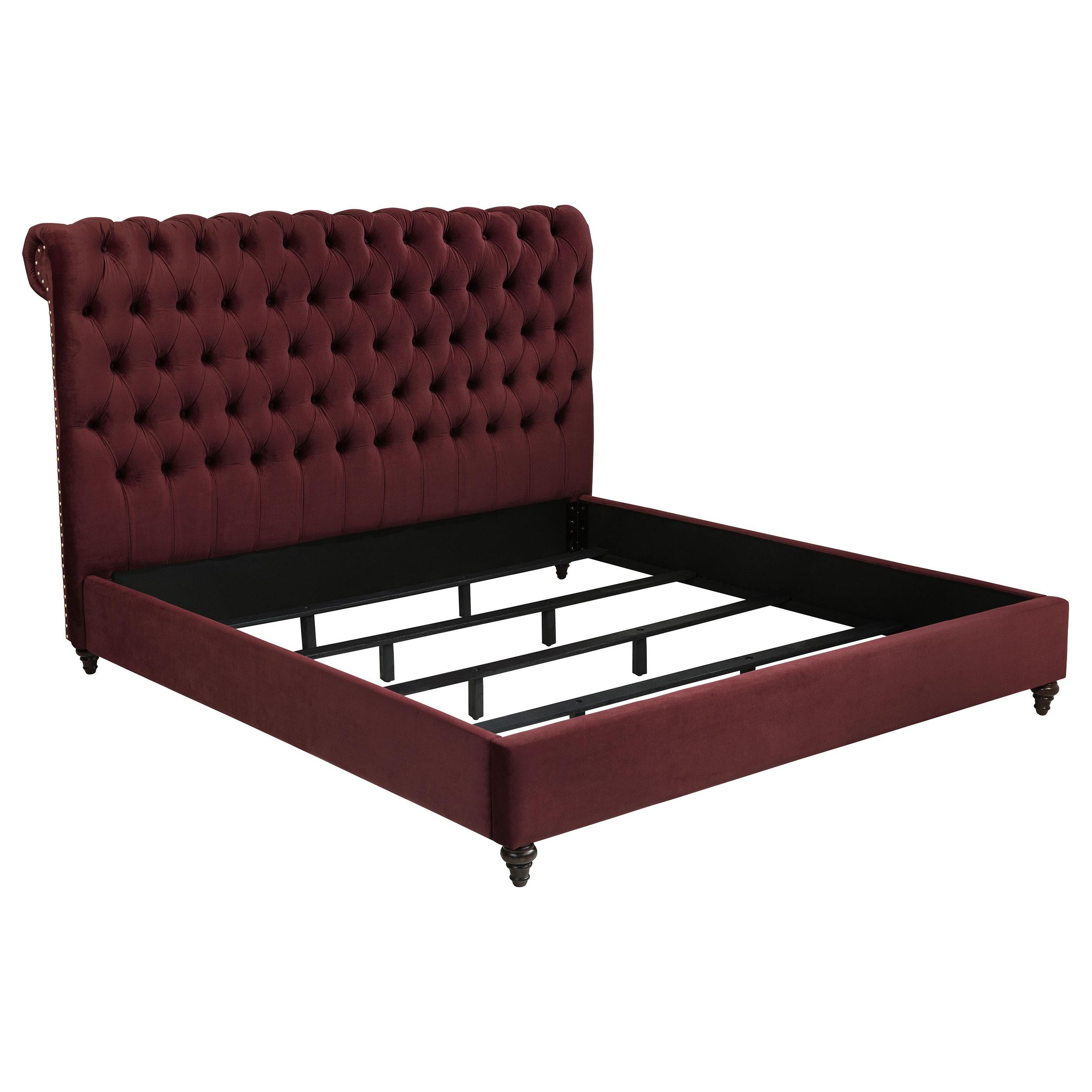 Devon 4-piece California King Bedroom Set Red and Dark Oak - 360341KW-S4
