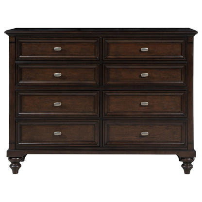 Devon 4-piece Full Bedroom Set Wine Red and Dark Oak - 360341F-S4