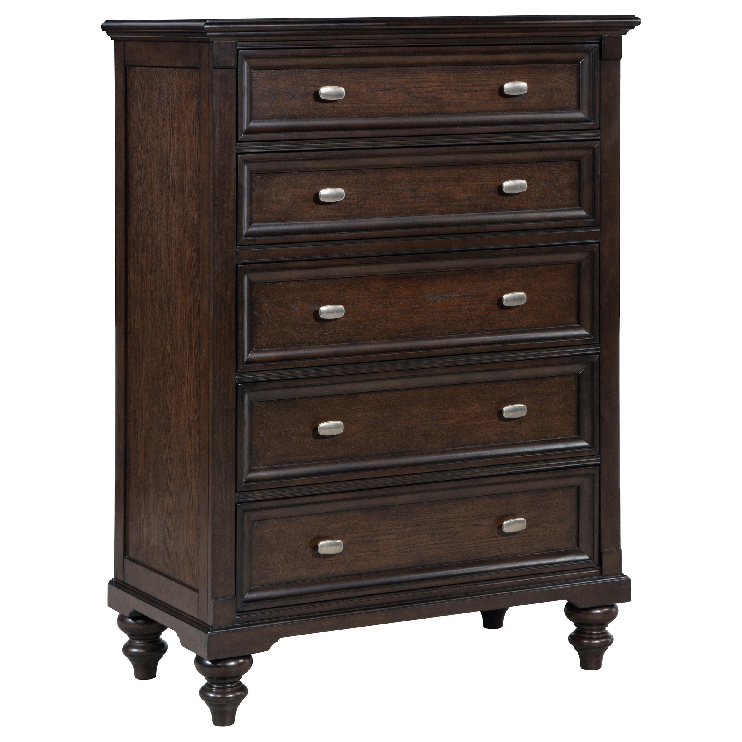 Devon 5-piece California King Bedroom Set Red and Dark Oak - 360341KW-S5