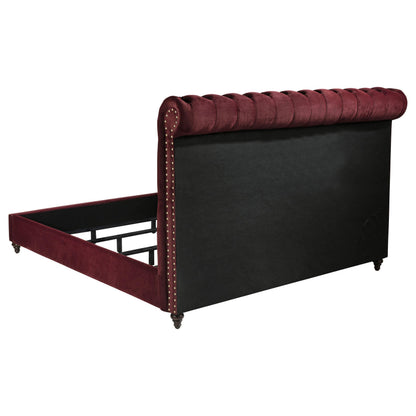 Devon 5-piece California King Bedroom Set Red and Dark Oak - 360341KW-S5