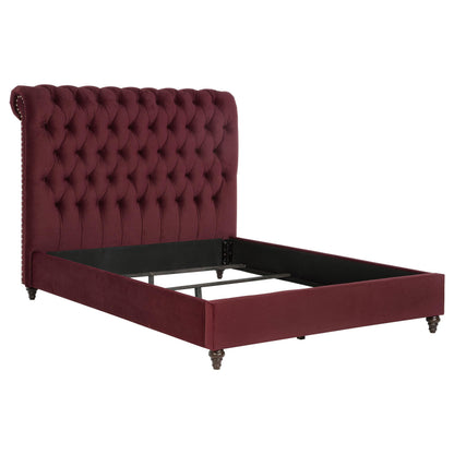 Devon 5-piece Queen Bedroom Set Wine Red and Dark Oak - 360341Q-S5
