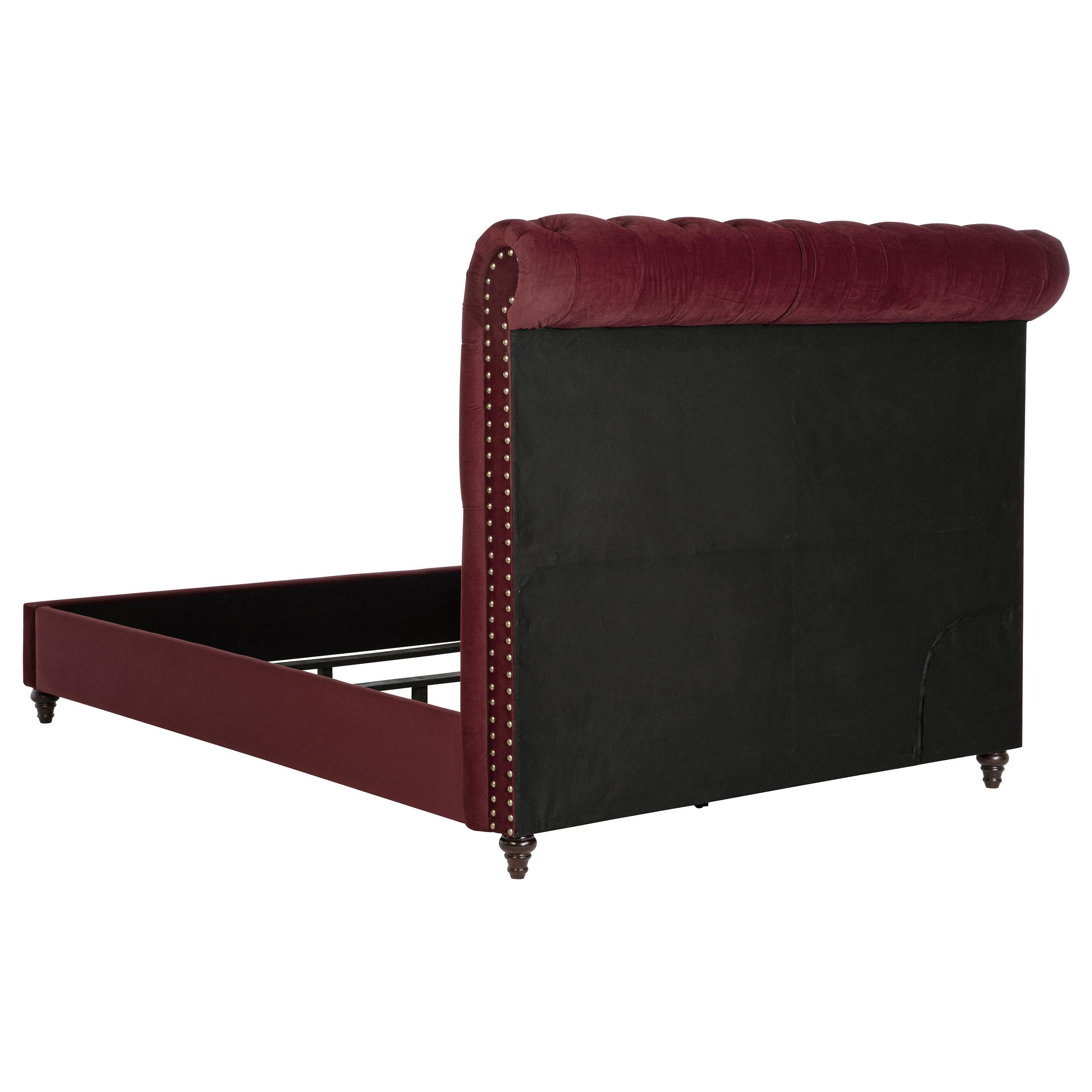 Devon 5-piece Queen Bedroom Set Wine Red and Dark Oak - 360341Q-S5