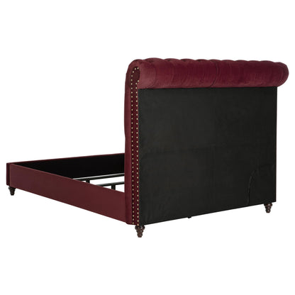 Devon 5-piece Queen Bedroom Set Wine Red and Dark Oak - 360341Q-S5
