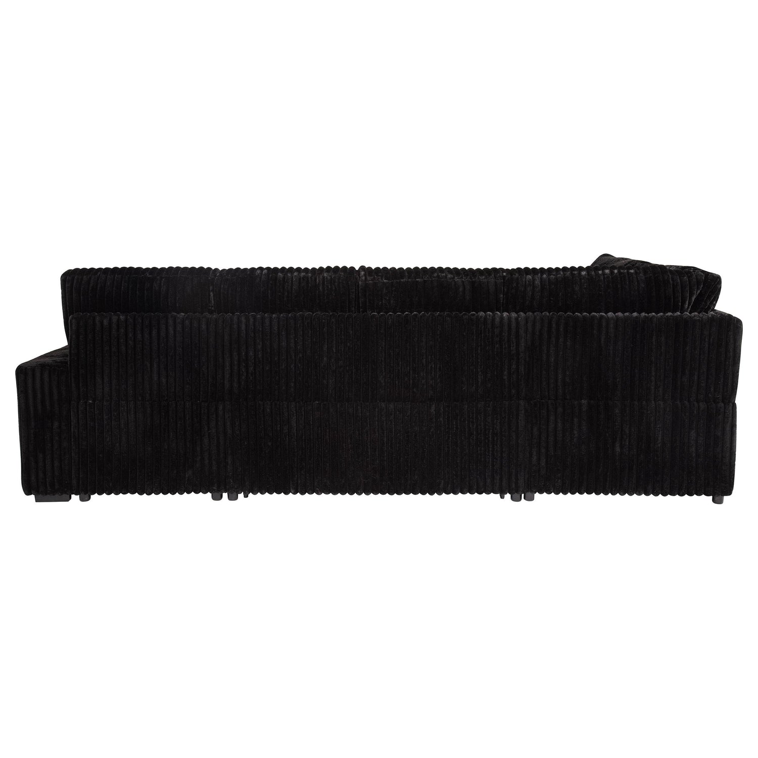 Devonshire Sleeper Sectional Sofa Storage Chaise Black - 511049
