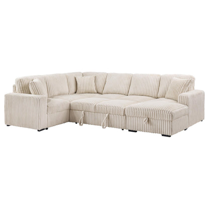 Devonshire Sleeper Sectional Sofa Storage Chaise Camel - 501205