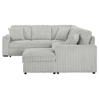 Devonshire Sleeper Sectional Sofa Storage Chaise Grey - 501208