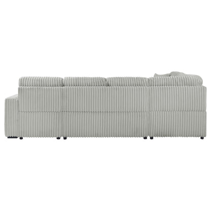 Devonshire Sleeper Sectional Sofa Storage Chaise Grey - 501208