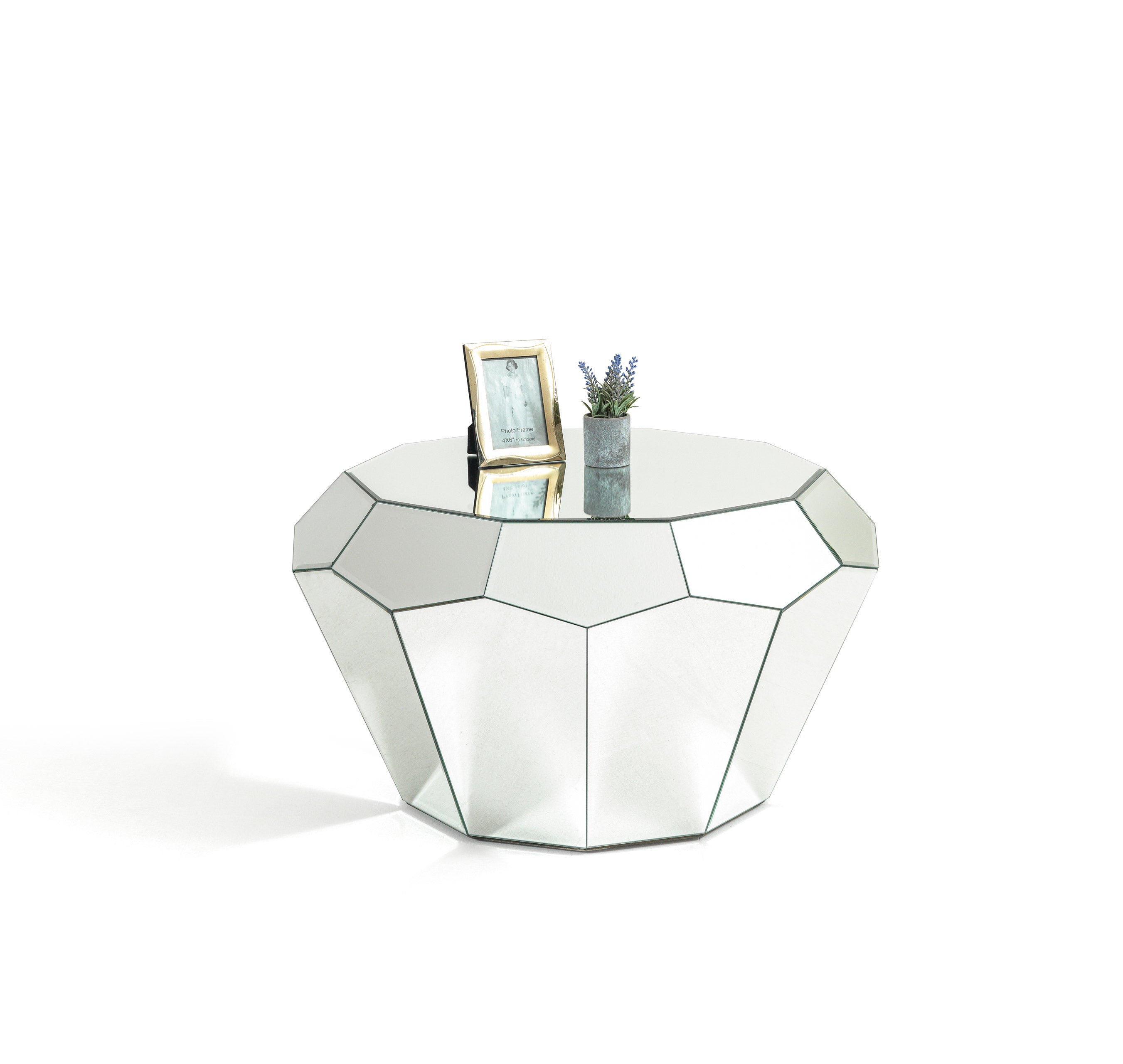 Diamond Mirrored  Coffee Table - DIAMOND-MIRRORED-CT