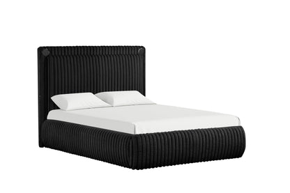 Diana Black Platform Bed - Queen, King *King - DIANA BLACK King
