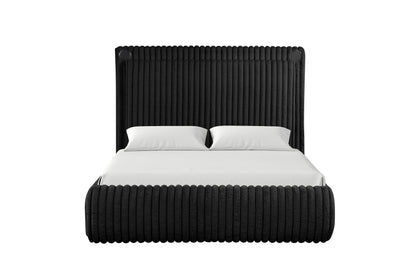 Diana Black Platform Bed - Queen, King *King - DIANA BLACK King