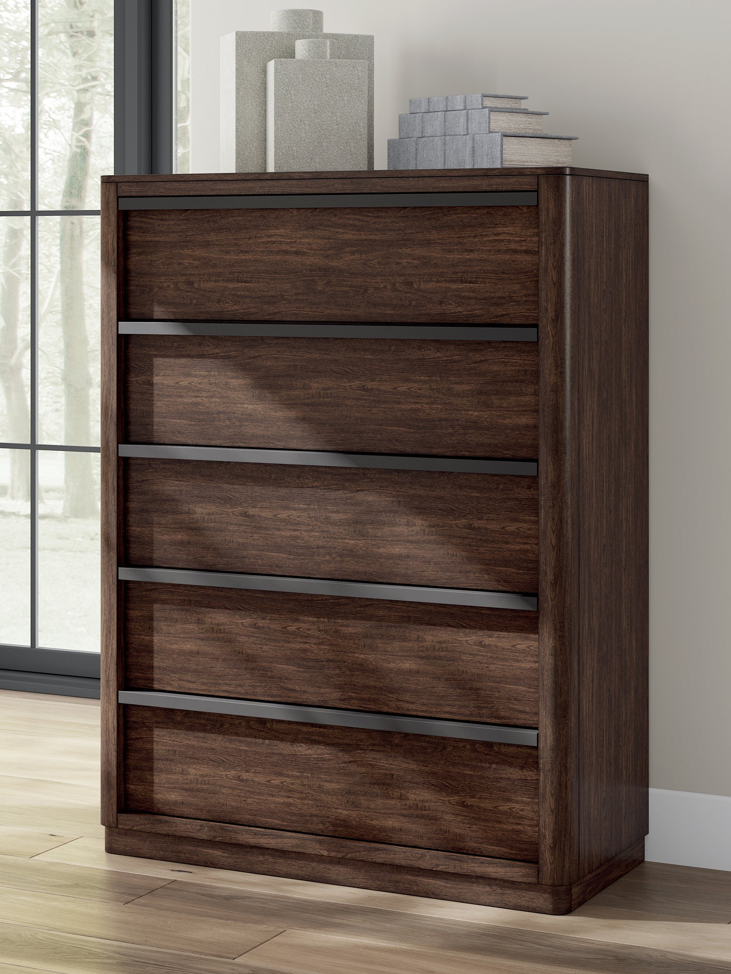Dilenno Dark Brown Chest of Drawers - PCB857-46