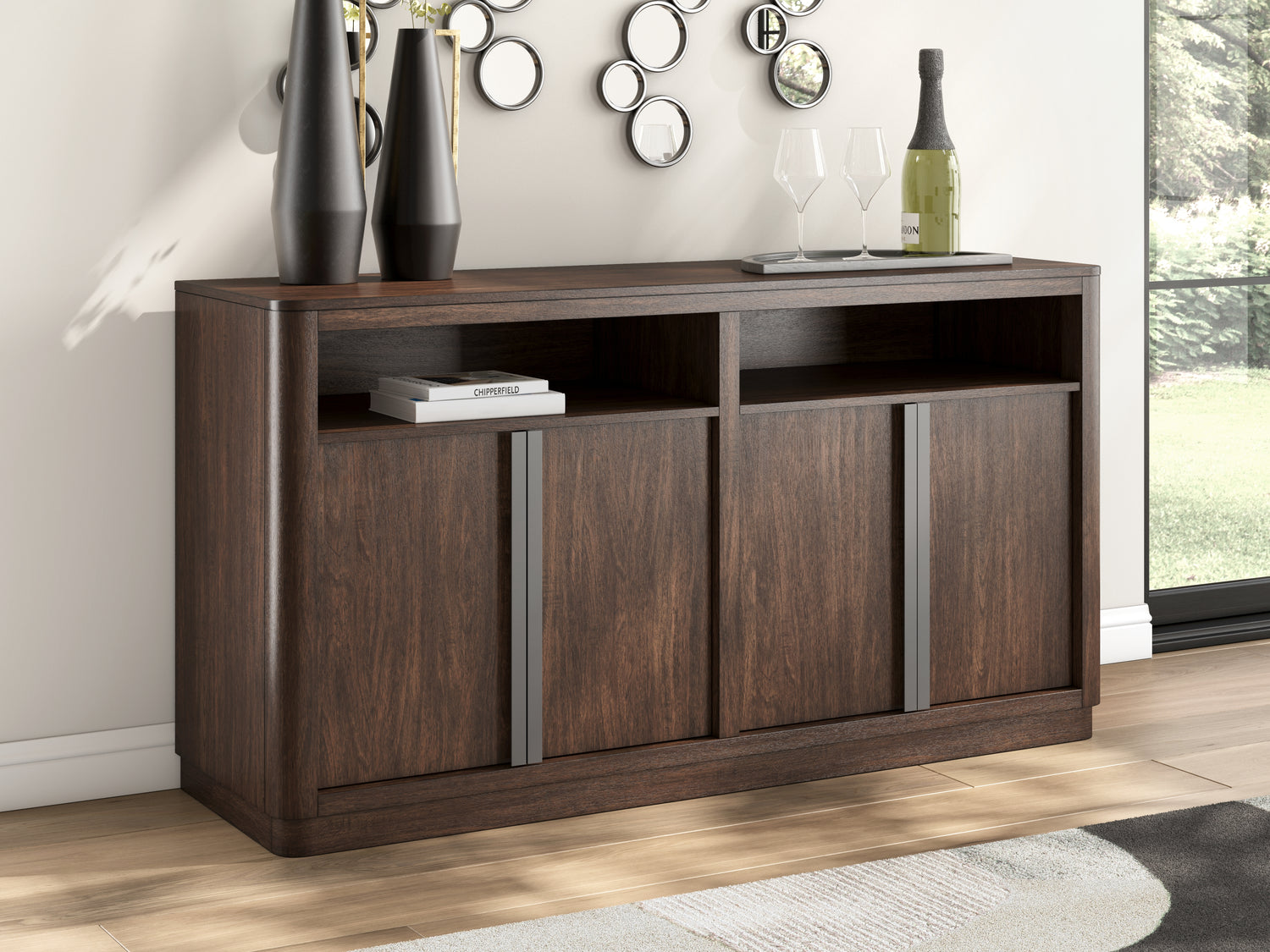 Dilenno Dark Brown Dining Server - PCD857-60