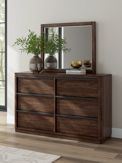 Dilenno Dark Brown Dresser and Mirror - PCB857B1