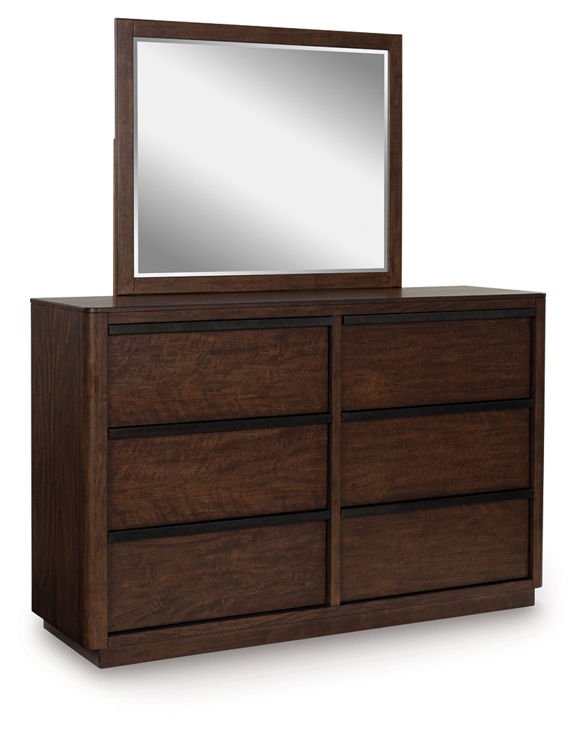 Dilenno Dark Brown Dresser and Mirror - PCB857B1