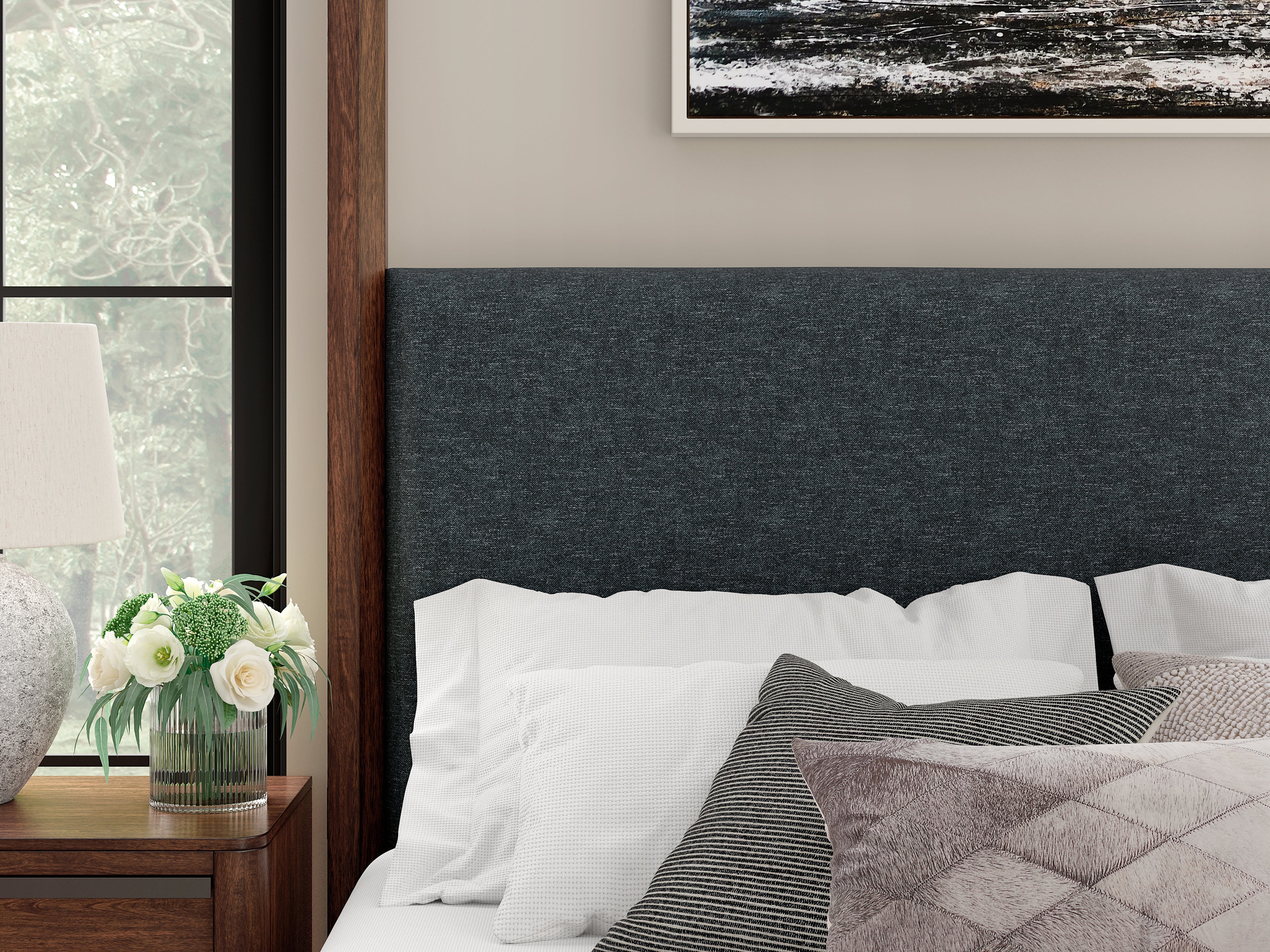 Dilenno Dark Brown Queen Canopy Bed - PCB857B2