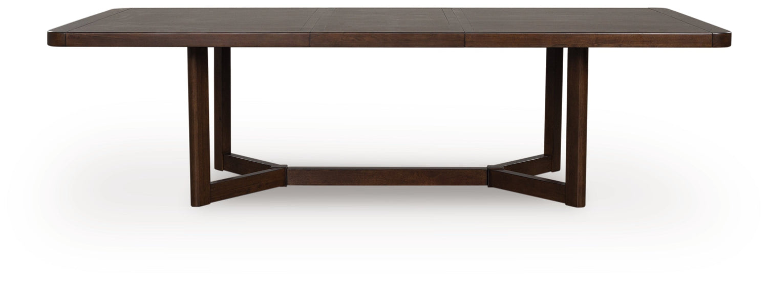 Dilenno Dark Brown Extendable Dining Room Set from Ashley - Luna Furniture