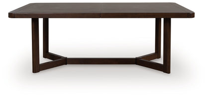 Dilenno Dark Brown Extendable Dining Room Set from Ashley - Luna Furniture