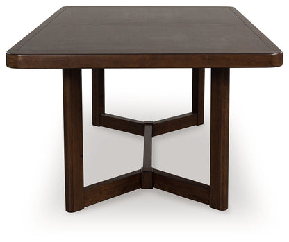 Dilenno Dining Table and 4 Chairs in Dark Brown from Ashley - Luna Furniture