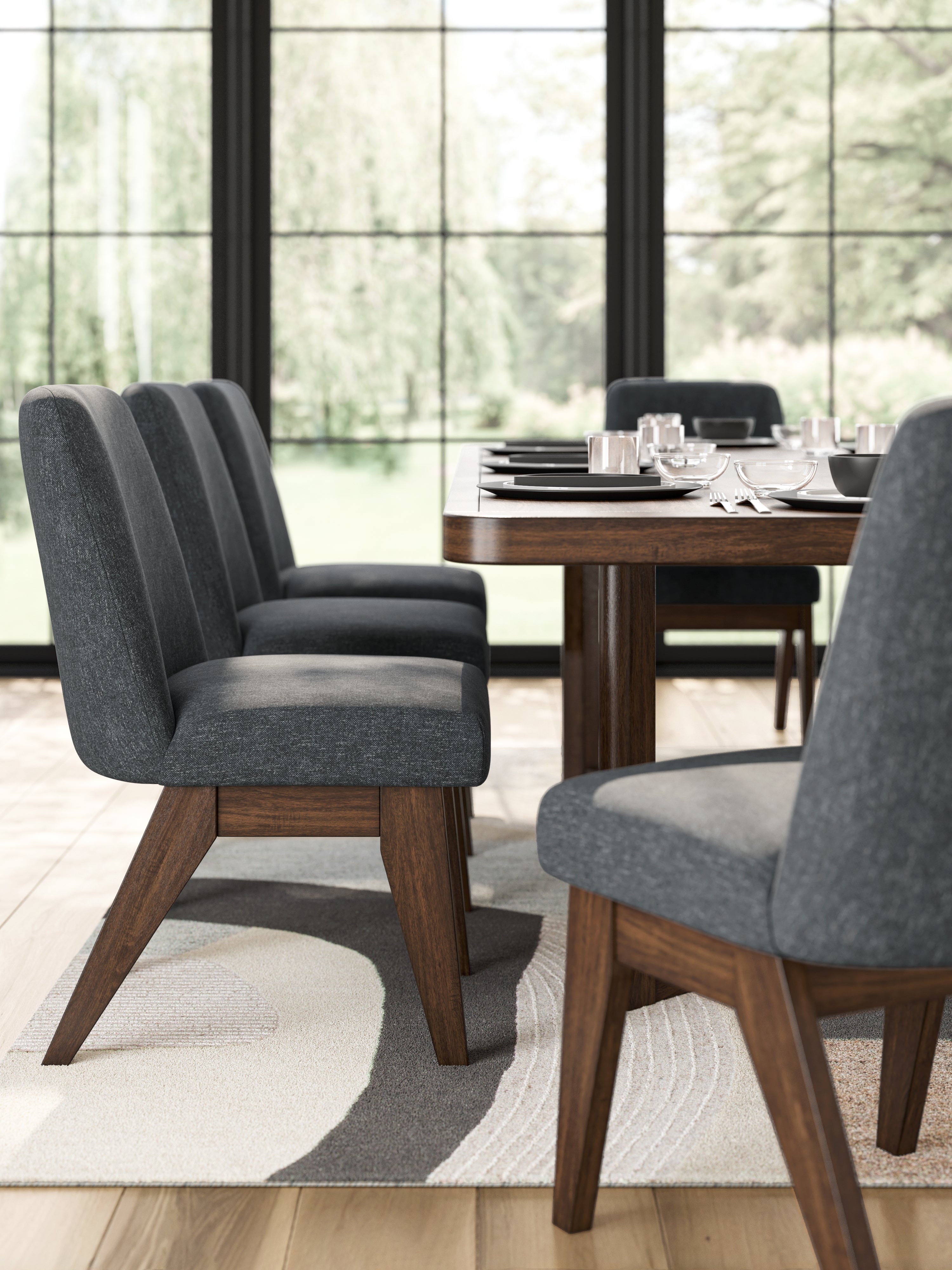Dilenno Dining Table and 4 Chairs in Dark Brown from Ashley - Luna Furniture