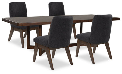 Dilenno Dark Brown Extendable Dining Room Set from Ashley - Luna Furniture