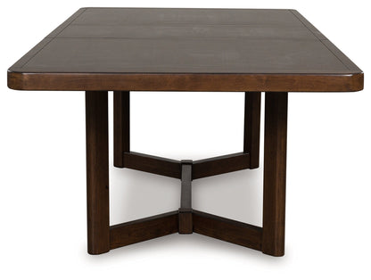 Dilenno Dining Table and 6 Chairs in Dark Brown from Ashley - Luna Furniture