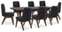 Dilenno Dining Table and 8 Chairs in Dark Brown from Ashley - Luna Furniture